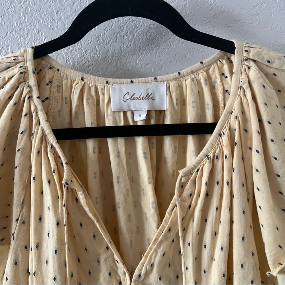 Cleobella Eloise Yellow Polka Dot Ruffle Mini Dress - Picture 5 of 9